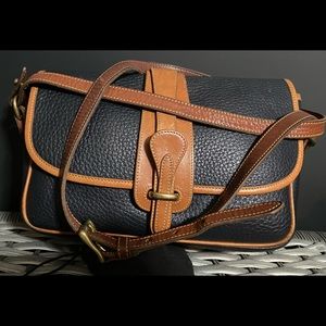 Vintage Dooney & Bourke Navy/Black Equestrian bag/purse